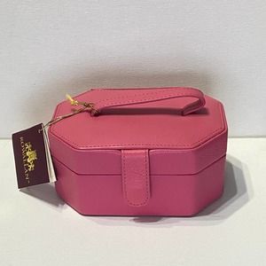 Rowallan Pink Small Leather Jewelry Box Set